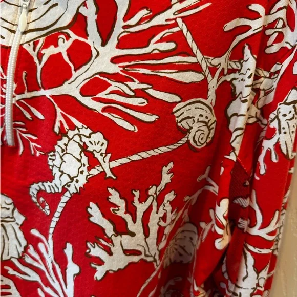 ICIKULS IBKUL Long Sleeve Tennis/Golf Performance Quarter Zip Collar Top Sz XL - Picture 3 of 9